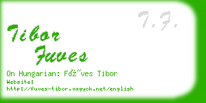 tibor fuves business card